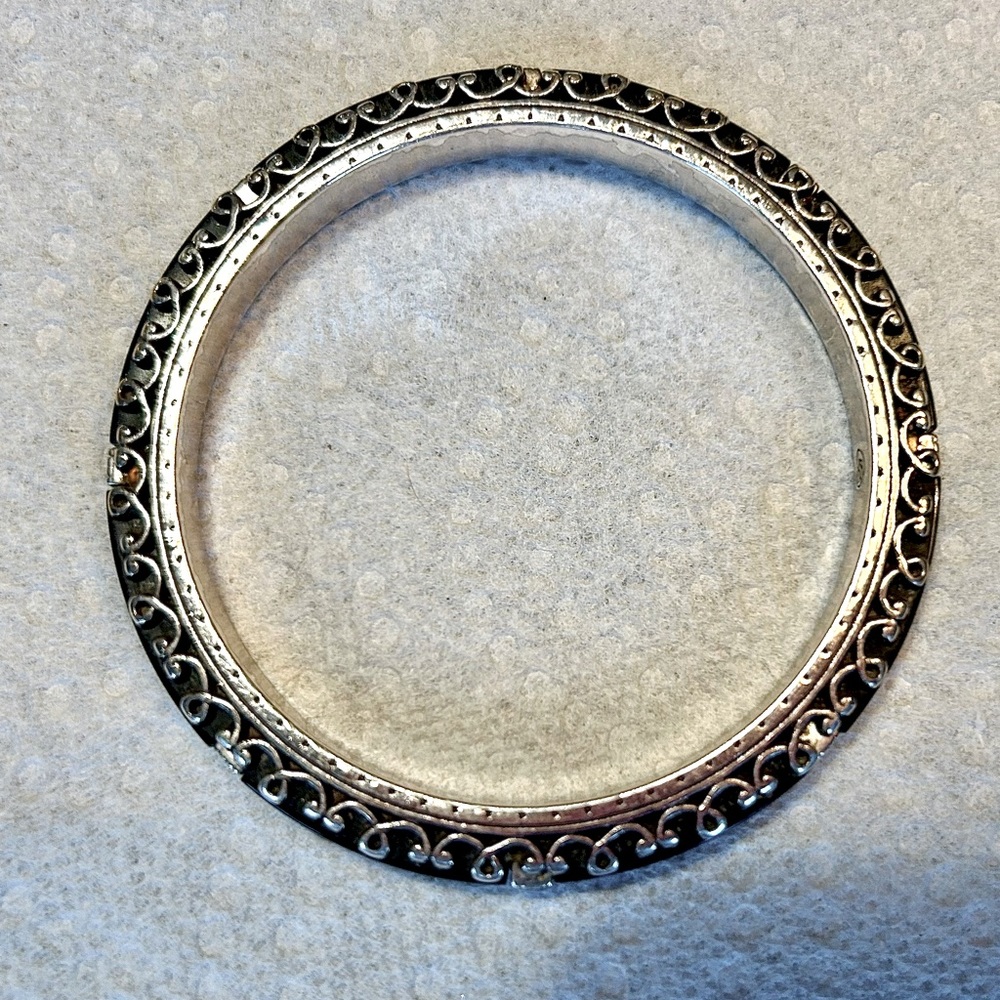 Brighton black and silver bangle bracelet